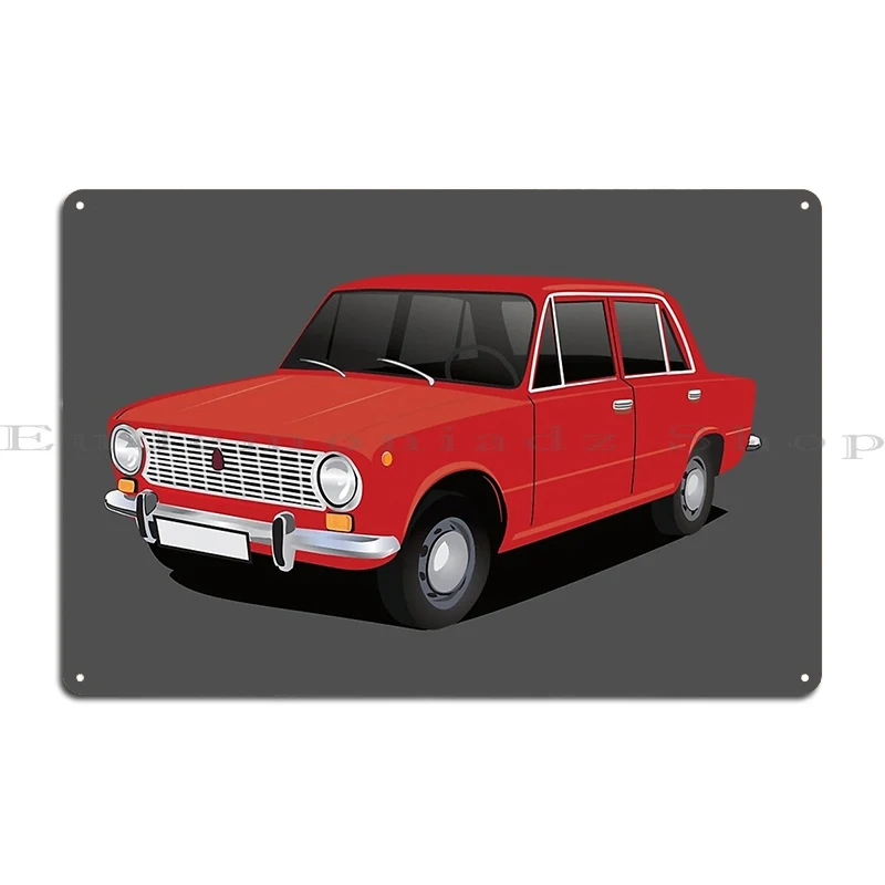 Vaz 2101 Lada 1200 Red Metal Plaque Party Character Living Room Plaques Painting Tin Sign Poster