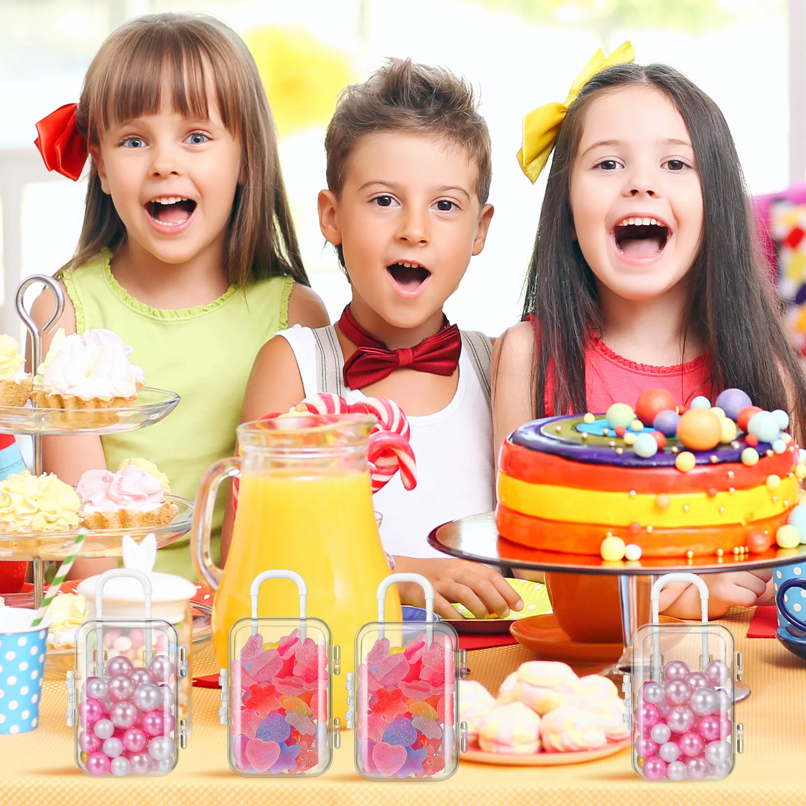 

12Pcs Mini Suitcase Gift Box Adorable Candy Containers for Wedding Party Favors and Decorations Mini Suitcase Favor Box