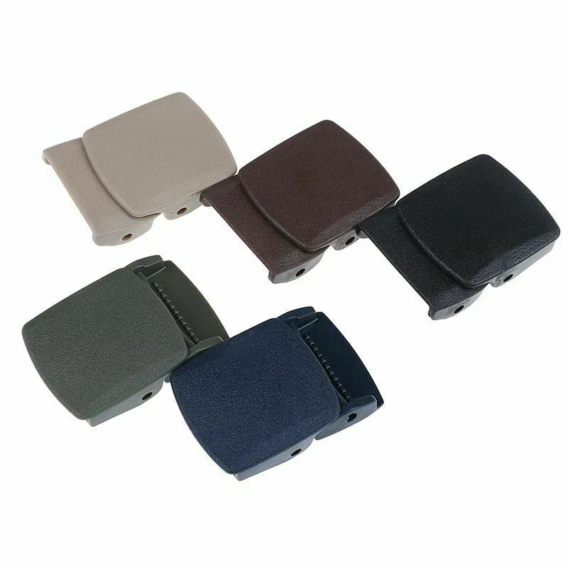 5pcs Pack 32mm Plastic 5 Color Colorful Replacement Craft Belt Automatic Buckles Diy Men Belt Buckle Military Adjustable Webbing