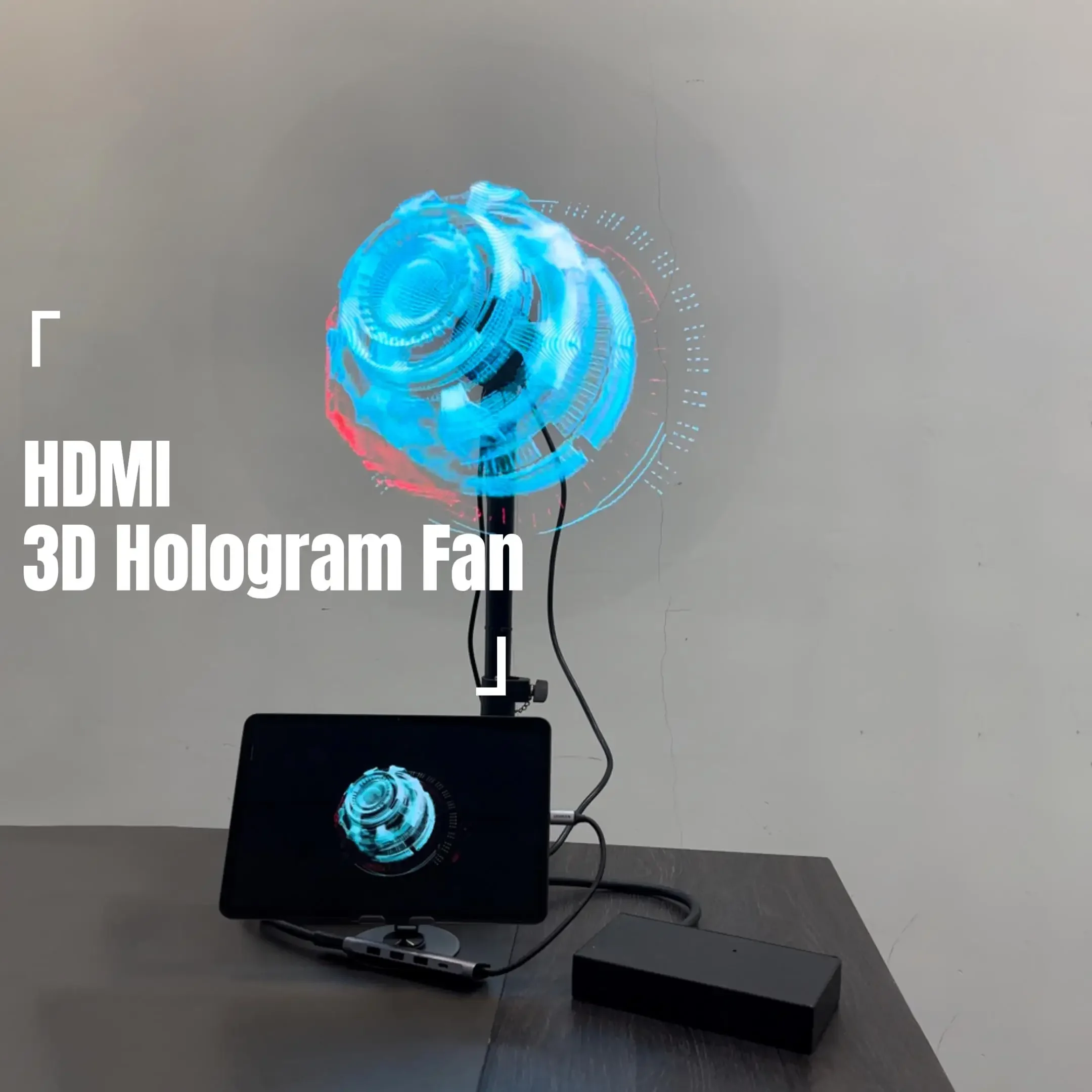 COUES 100cm-180cm HD Advertisement Equipment 3D Hologram Fan HDMI Projection Screen Holographic Projector Display Custom ODM/OEM