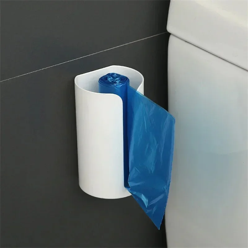 

Holder Punch-free Self-adhesive Wall-mounted Household Bathroom Kitchen Garbage Bags Storage Rack Plastic Bags Organizer Box