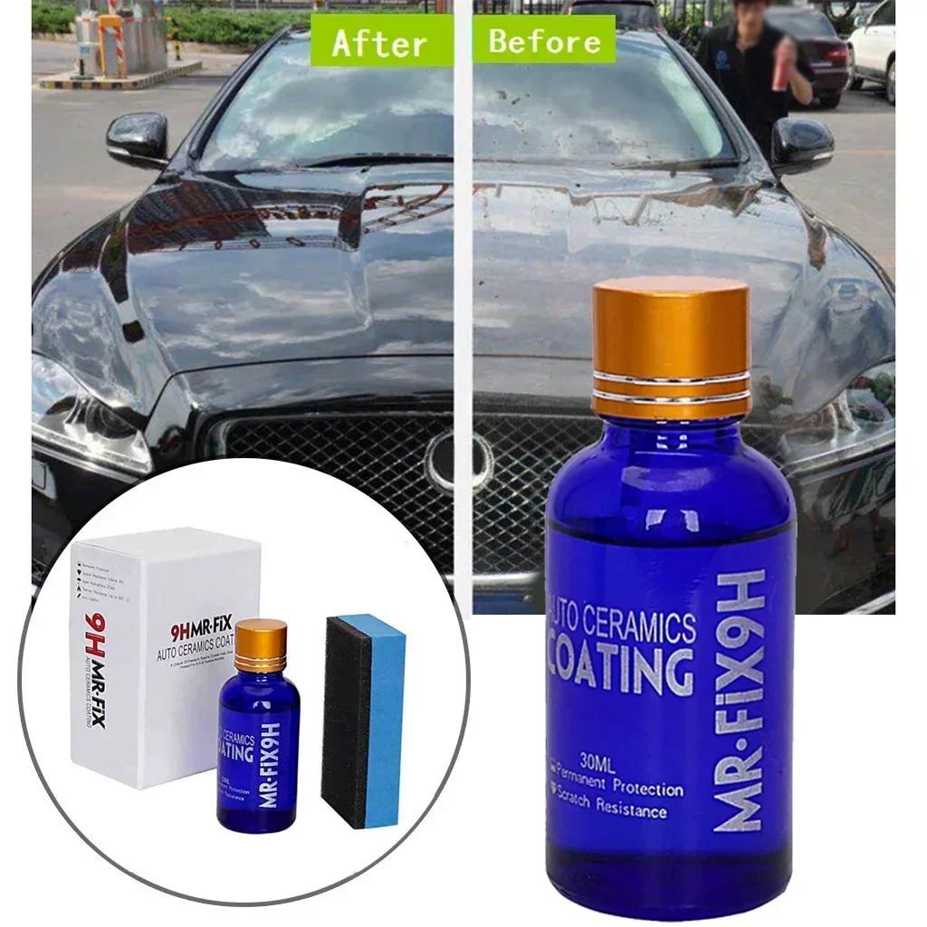 2PCS 9H Car Liquid Ceramic Coat Super Hydrophobic Glass Coating Set Polys Iloxane And Materials Ceramics For Cars