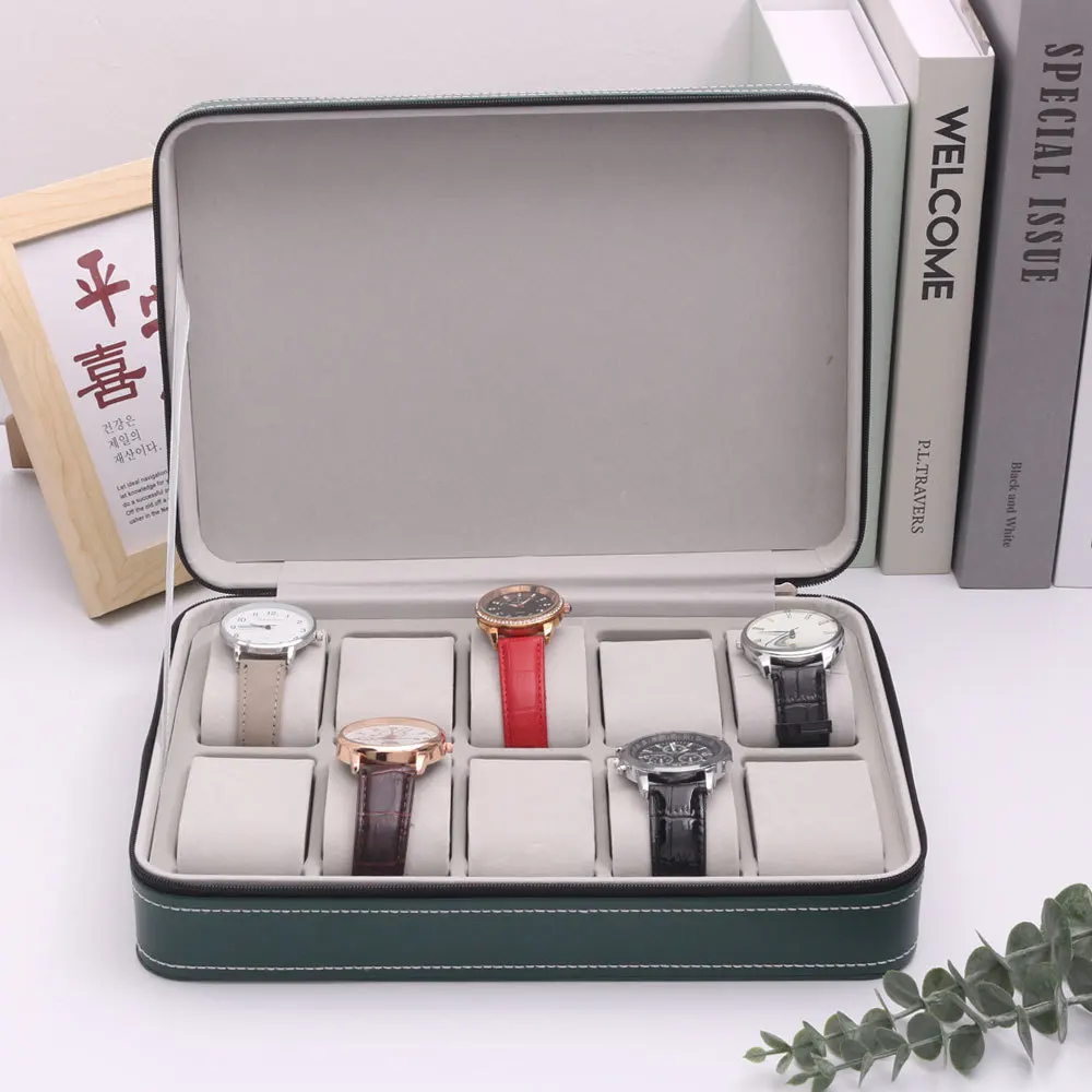 VANSIHO Multifunctional Storage Box HandMade PU Leather Watch Case Jewelry Sunglasses Storage Box