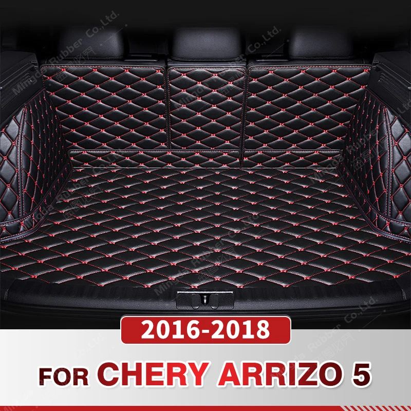 

Автомобильный коврик для багажника с полным покрытием для Chery Arrizo 5 2016-2018 17, автомобильный коврик для багажника, подкладка для груза, защитные аксессуары для интерьера