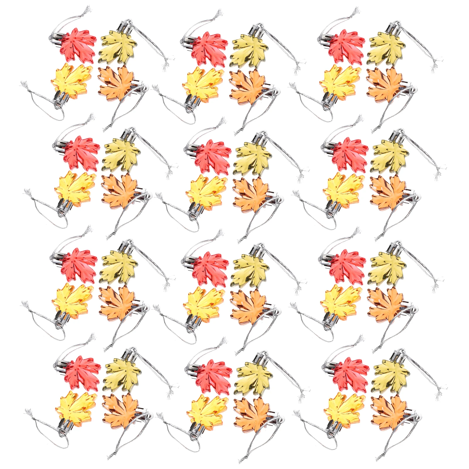

24 Pcs Maple Leaf Pendant Ornament Hanging Ornaments Decorations Thanksgiving for Tree Fall Home Accessories