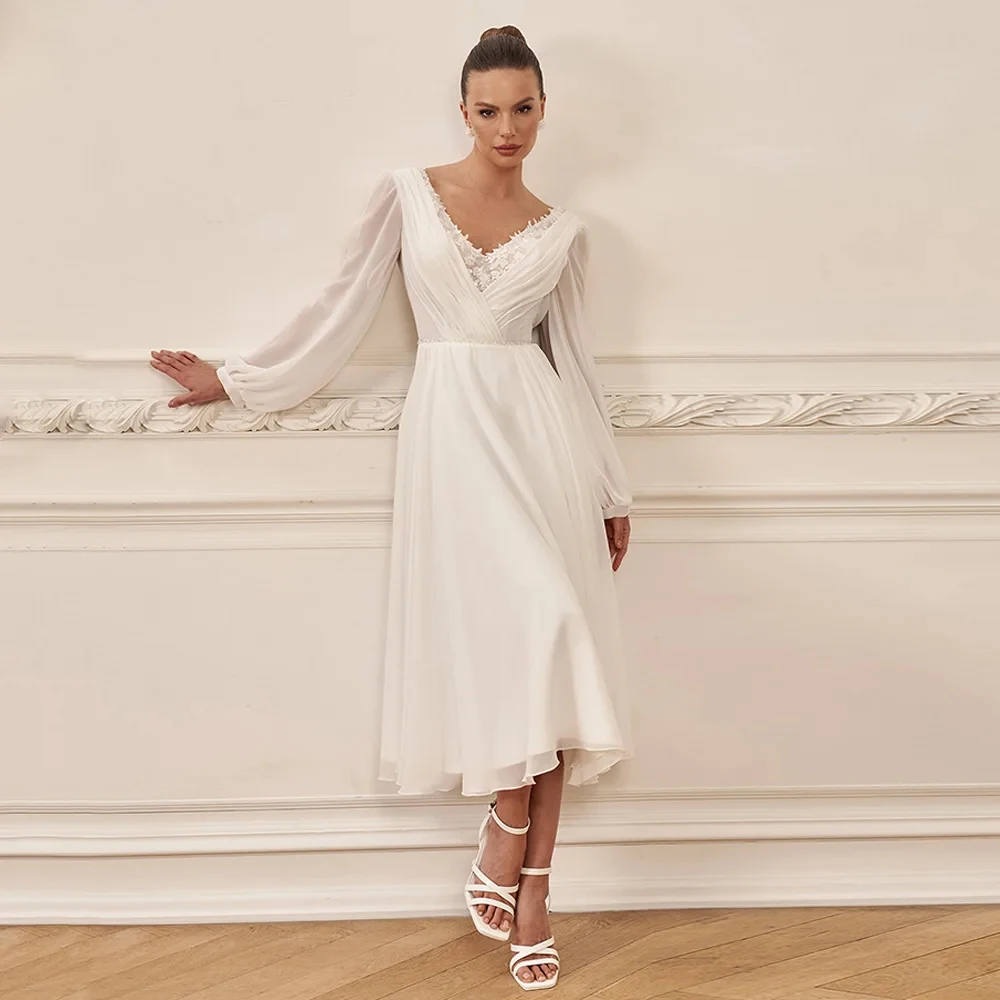 Exquisite Strapless Wedding Dresses Full Sleeve Lace Bridal Gowns Court Train Vestido De Novia Exquisite New Robe De Summer