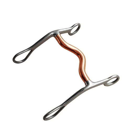 Imagen 1 del producto 125/127/130/135mm de acero inoxidable broca de mejilla completa broca de caballo mordaza eggbutt masticar Snaffle mordida boquilla entrenamiento equipo ecuestre