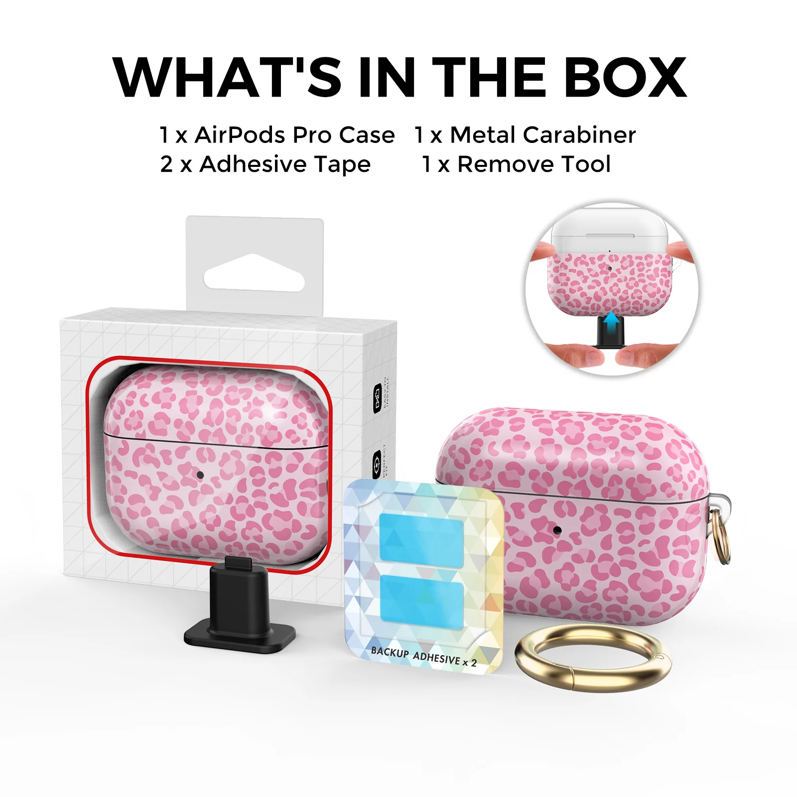 Impressões personalizadas para Apple AirPods Pro 2, caso de fone de ouvido Leopard Print, Soft Shockproof Headphone Cover