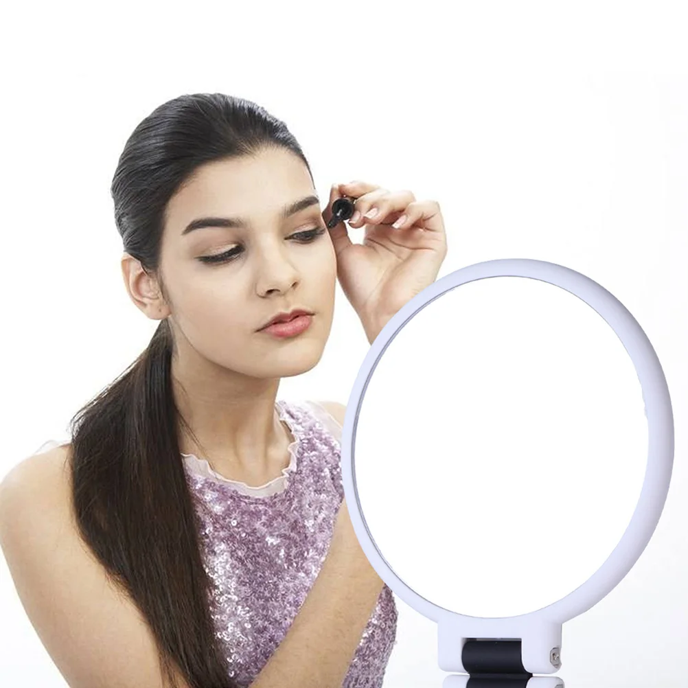 

15X Magnification Makeup Mirror Vintage Plastic Frame Scratch Resistant Smooth Electroplated Surface Elegant Bedroom Bathroom