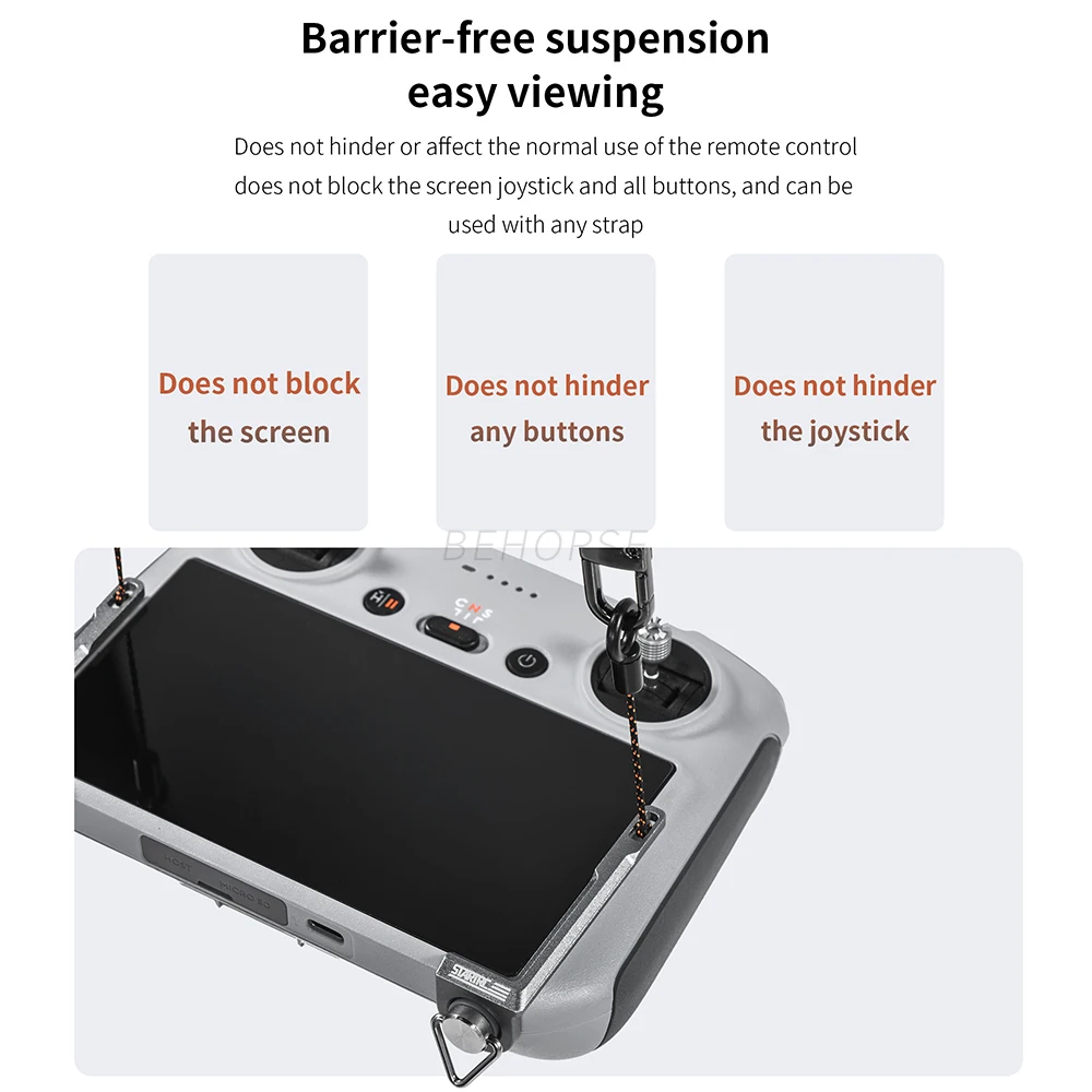 Cinghia sospesa autobilanciante Supporto fisso in metallo per cordino per telecomando schermo DJI RC/RC2 per accessorio DJI Flip/Mini 4 Pro