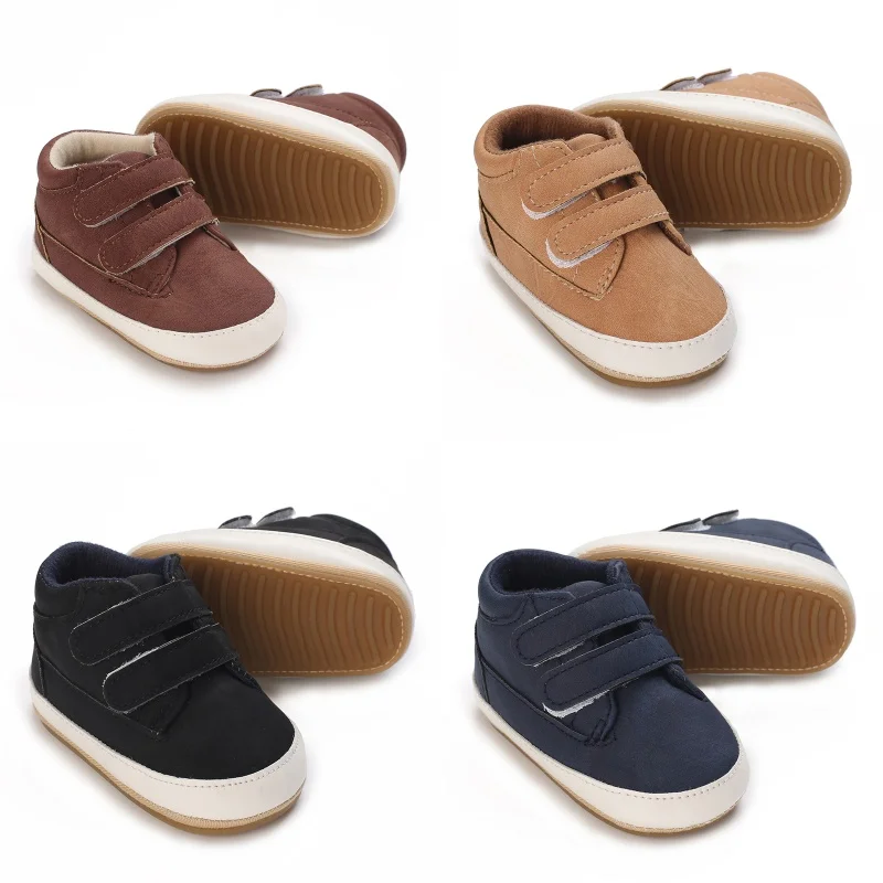 Spring and Autumn Seasonal Collection 0-1 Year Old Baby Shoes Soft Bottom Velcro Baby Shoes Sports Sneakers