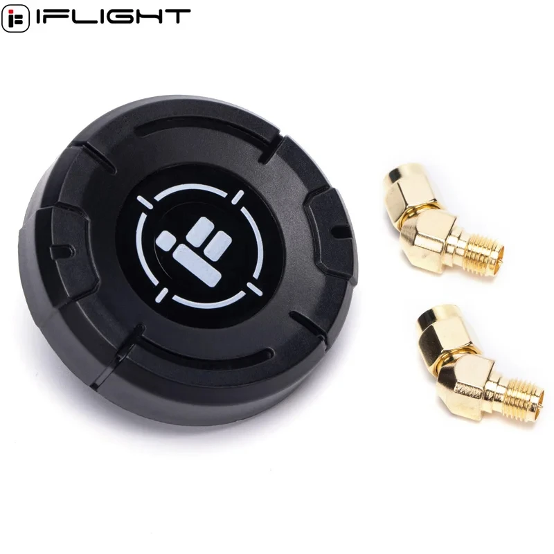 IFlight Pigeon 5.8G Circular Polarization Directional 9dBi Gain FPV Patch Antenna RP-SMA LHCP RHCP with 2PCS 45 Degree Adapter