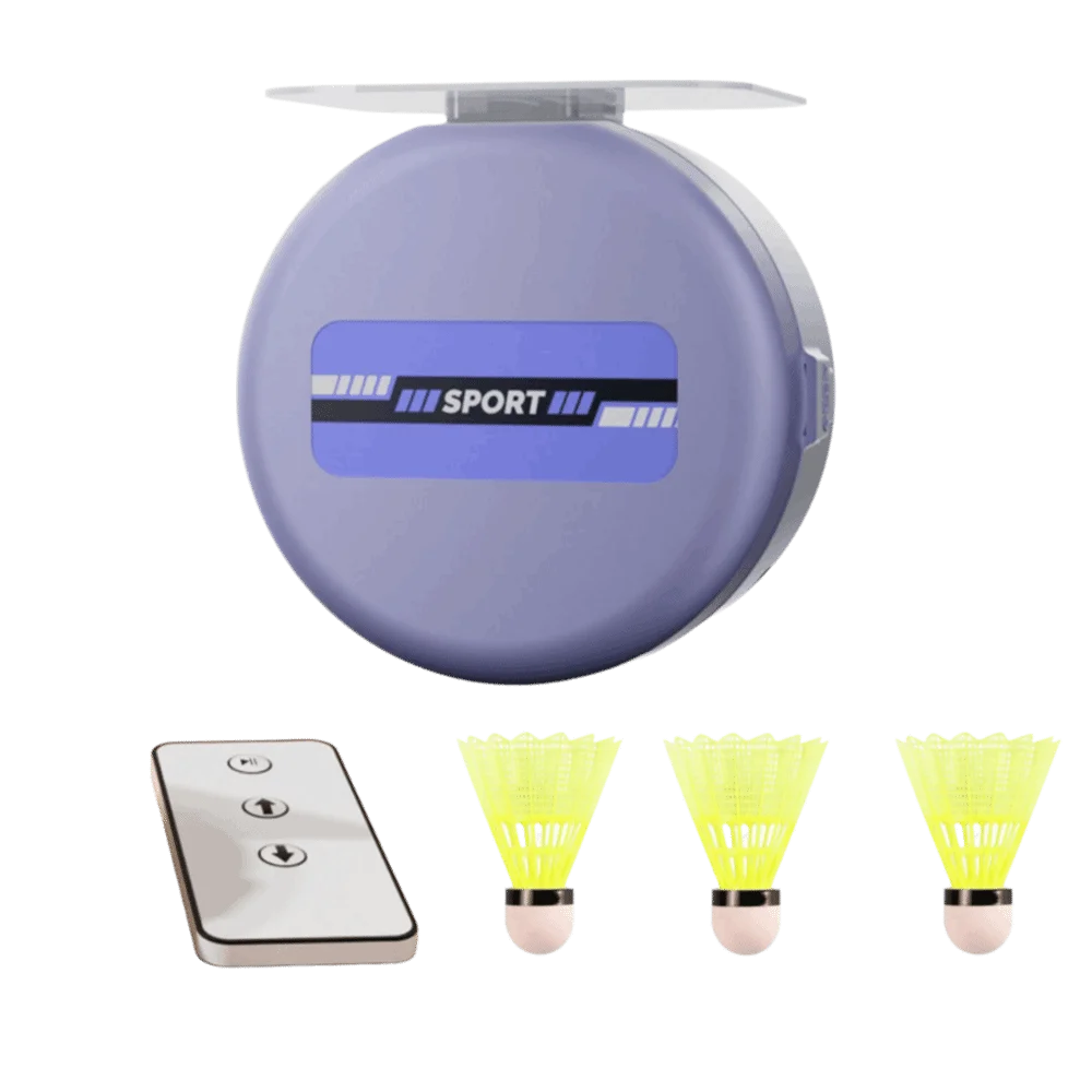 8pcs Ceiling Mounted Badminton Trainer Height Adjustable Elastic Cord Badminton Rebound Trainer Snap Button ABS