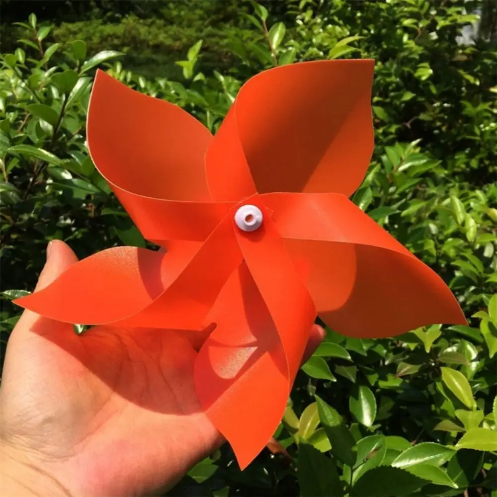 10pcs/set with Rope Strings Colorful Arch Corridor Windmill Solid Color Striped Circular Suspension Windmill