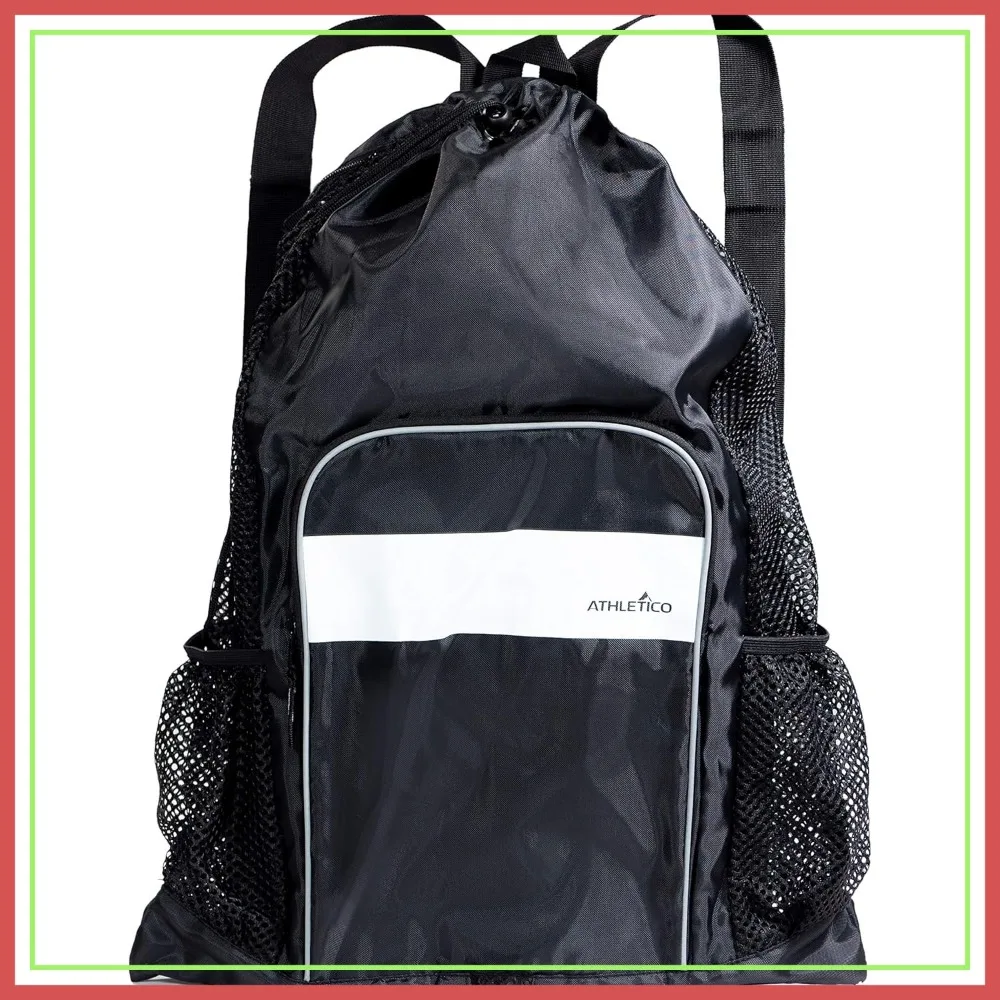 

Mesh Swim Bag with Wet & Dry Compartments for Beach, Camping, Pool