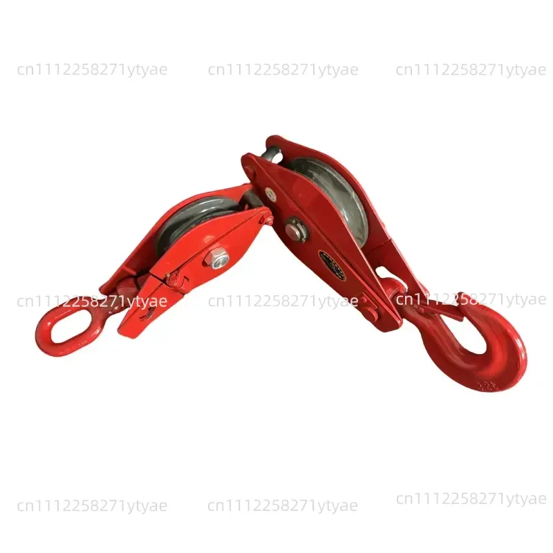 High quality three-wheel lifting ring pulley block three-pulley snatch and slide rope pulley sling wiring accessories