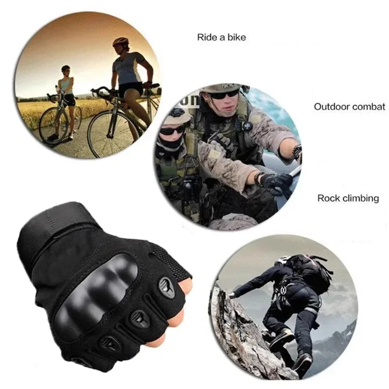 Half Finger Outdoor Sports Tactical Gloves Military Anti-slip Protective Motorcycle Riding Hunting Cycling Climbing for Unisex