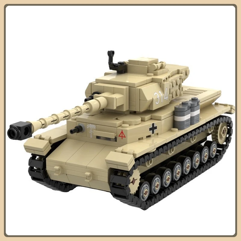 MOC-67881 Blocos de Construção IV G Tanque Militar Modelo Presente Criativo Conjunto de Blocos de Construção de Quebra-cabeça