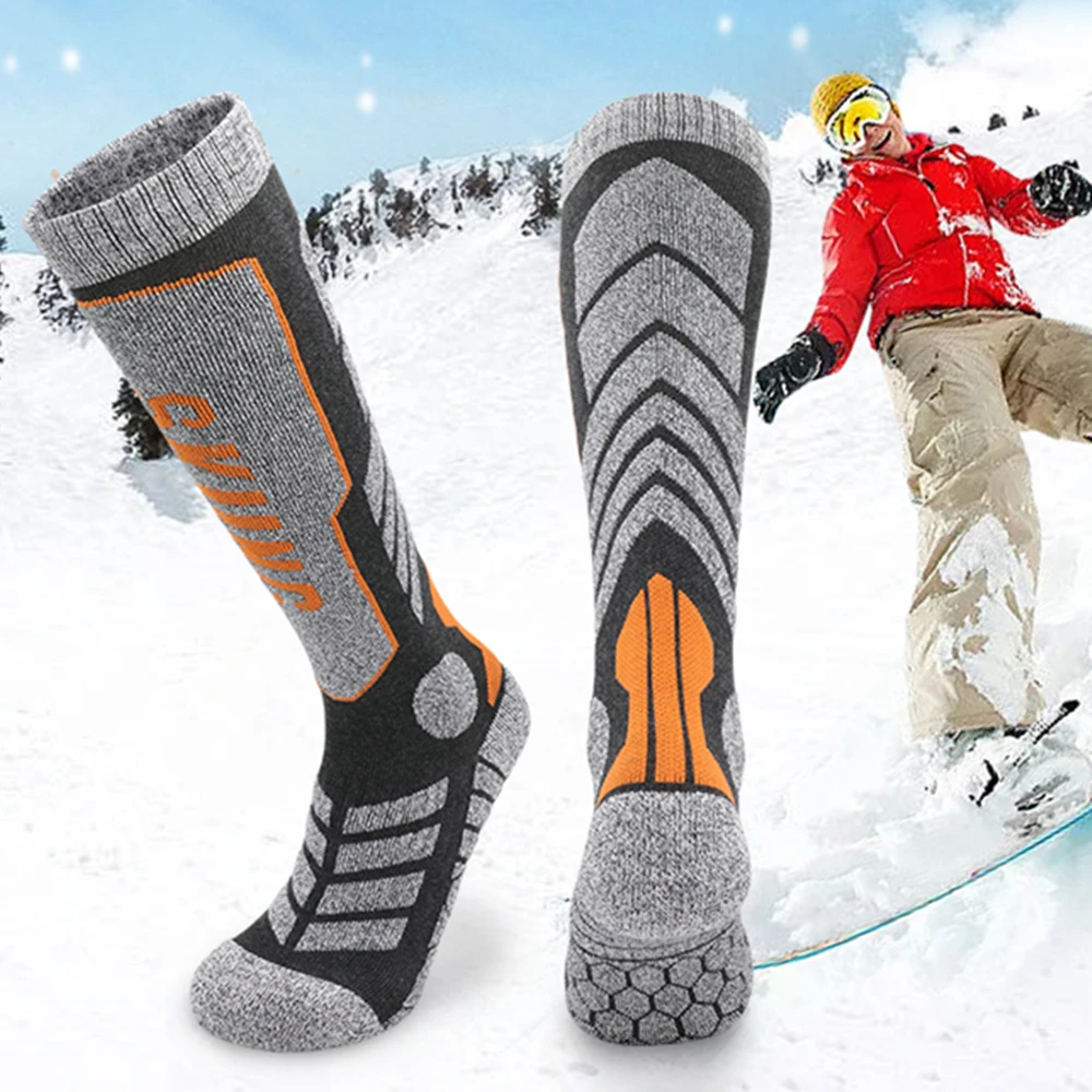 womens mens youth ski socks winter thicken cotton keep warm outdoor sport snowboarding skating skiing long stockings comfortable