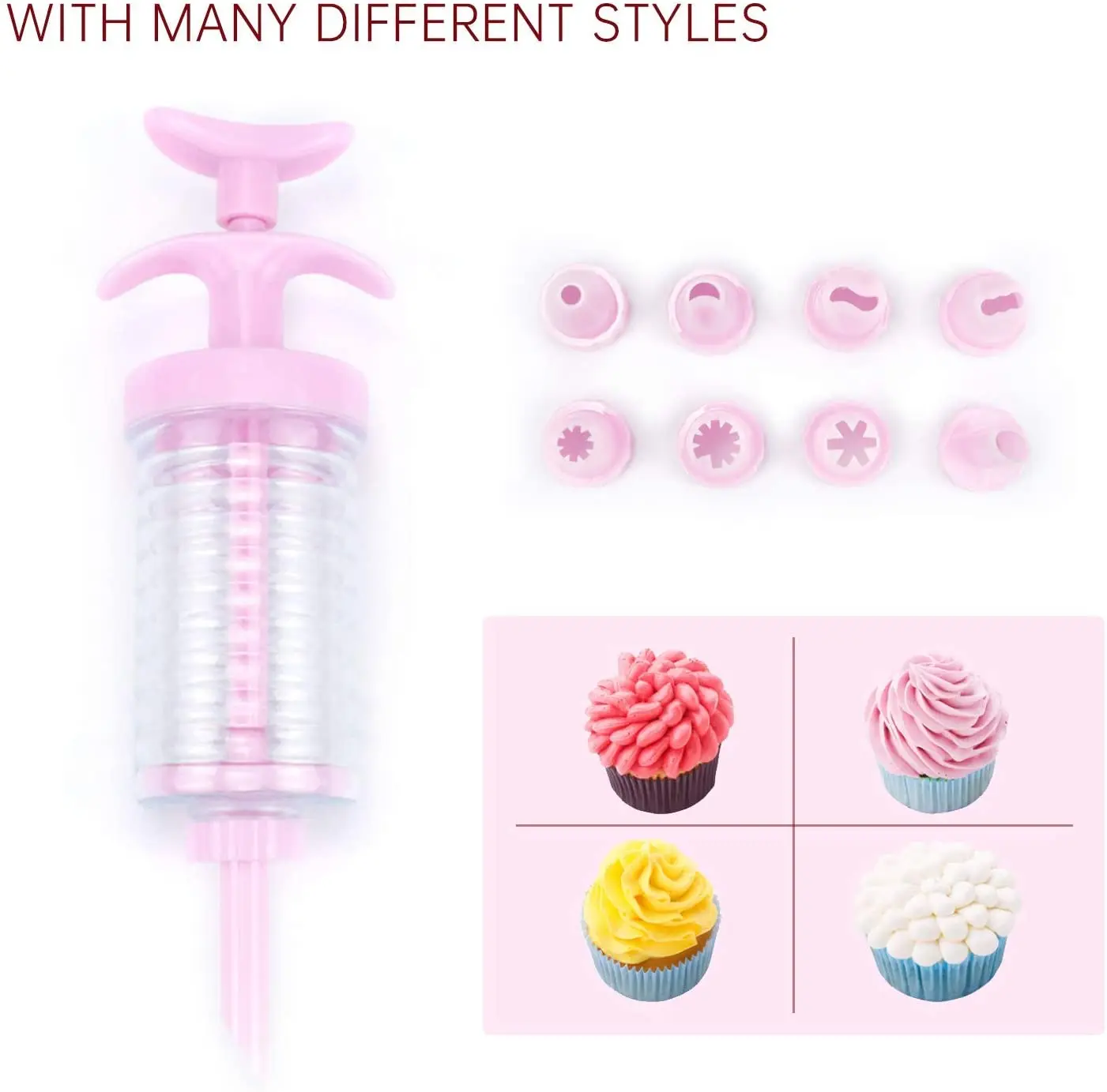 Donut Filling Injector Nozzles Piping Syringe Kit Dessert Decorator Cupcake Icing Dispenser for Frosting Cookies Cake Decorating