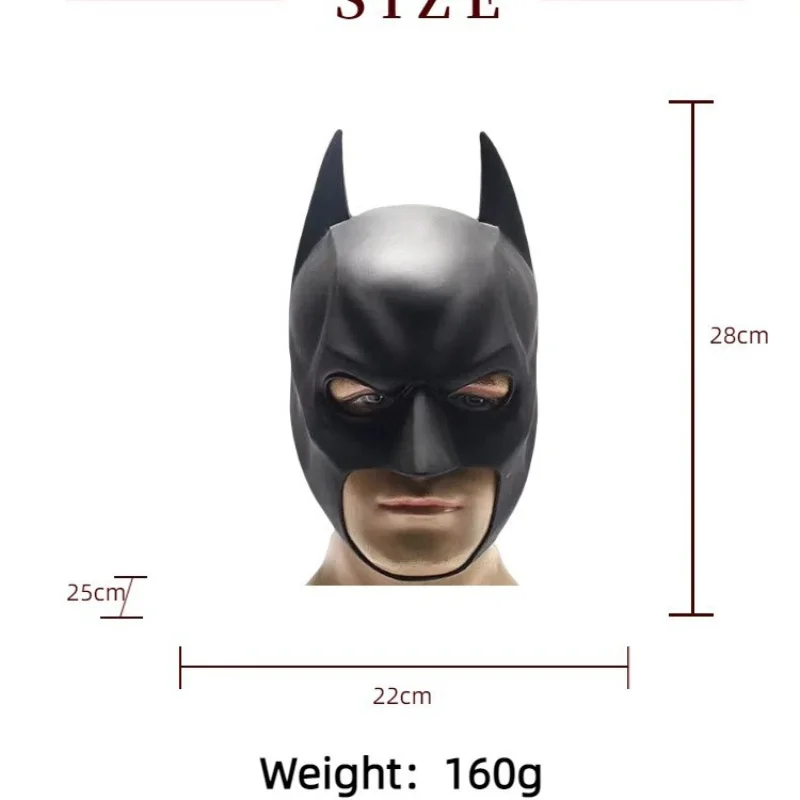 Máscara de murciélago, tocado de Material de látex, tocado de Cosplay, fiesta de baile nocturno de Halloween, máscara de mascarada para adultos, máscara de látex para hombres, Anime