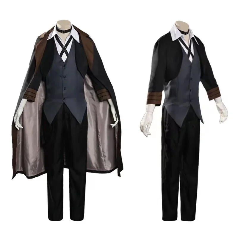 Anime BSD Nakahara Chuuya Dazai Osamu Cosplay Costumes Halloween Costumes for Women Role Playing Suit Uniform