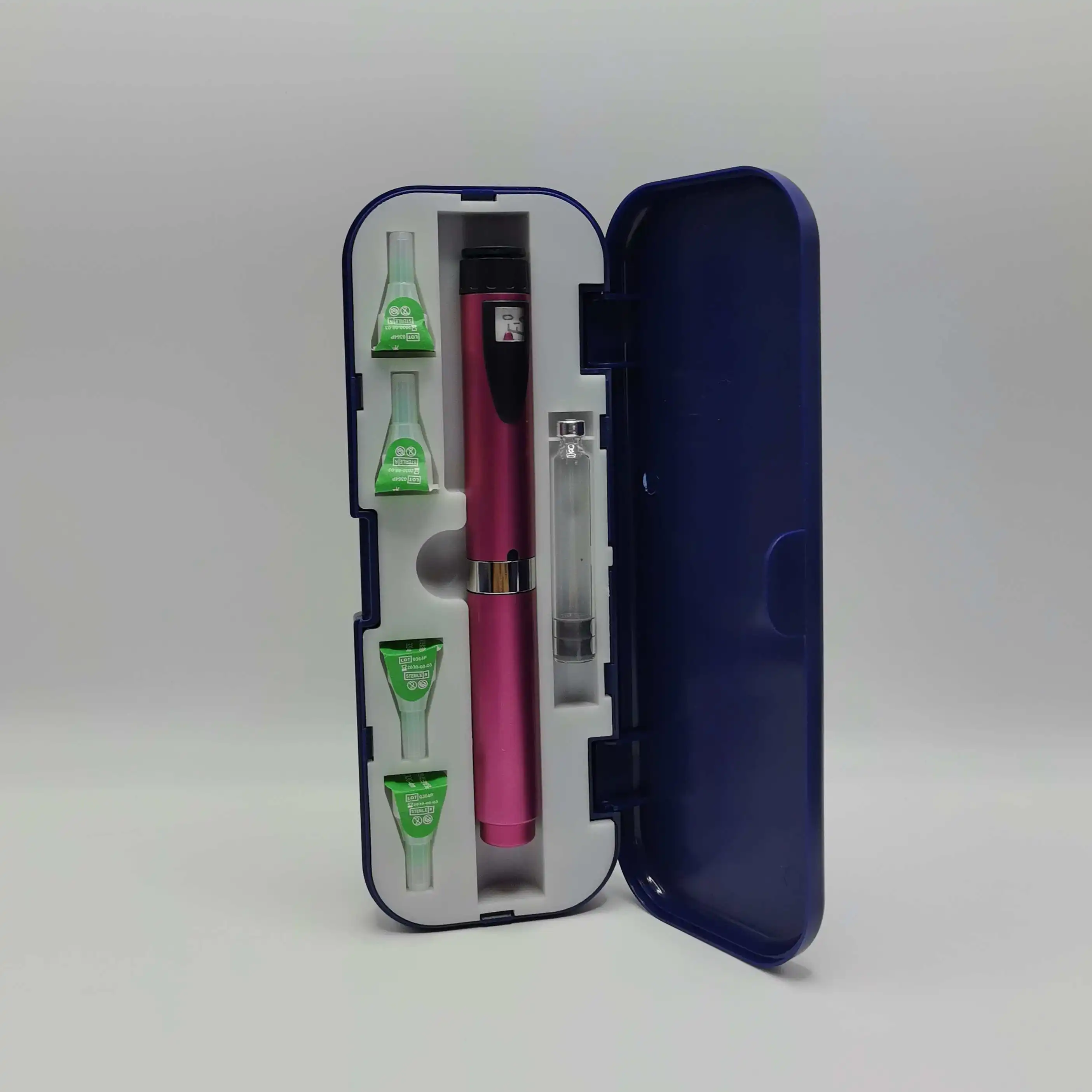 Reusable Adjustable Pen Syringe Rotating Compression Injection Pen Containing Cartridge Insulin Injection Pen