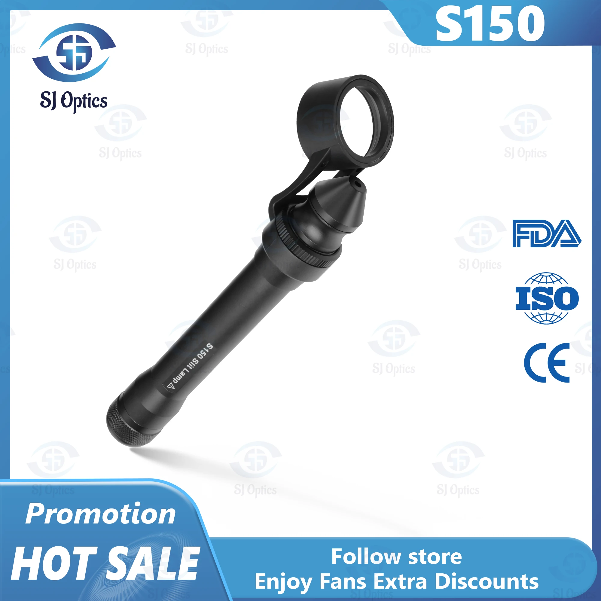 SJ S150 Portable Digital Slit Lamp Handheld Ophthalmic Microscope LED Eye Examination Equipment for Optometry Clinic Hospital