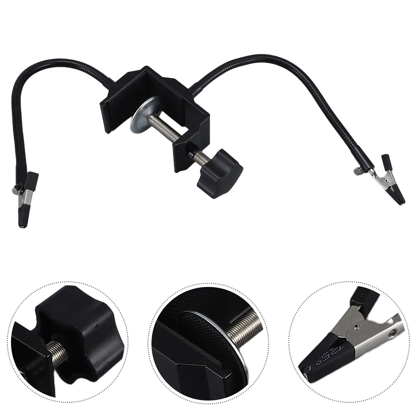 

Electric Soldering Iron Rack Black Universal Arm Alloy Multifunctional Simple Soldering Station Holder Shelf Clips