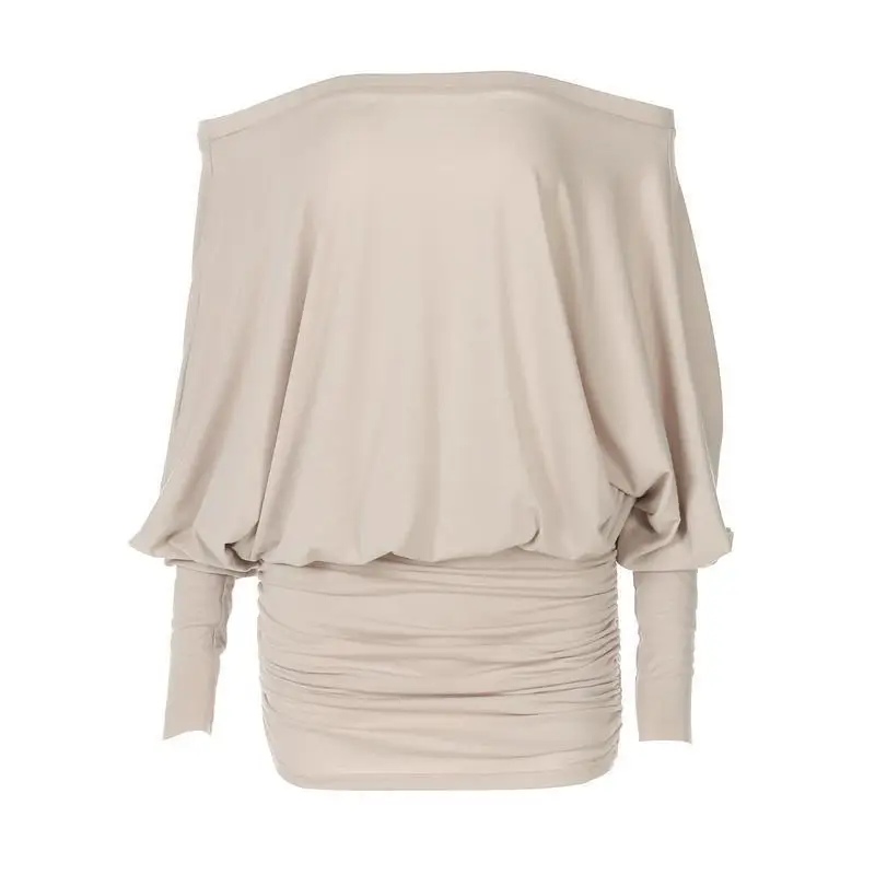 

One Shoulder Bodycon Dress K 54135 Cross-Border One-Shoulder Dress Neutral Style Other Material Seven-Sleeve Dress