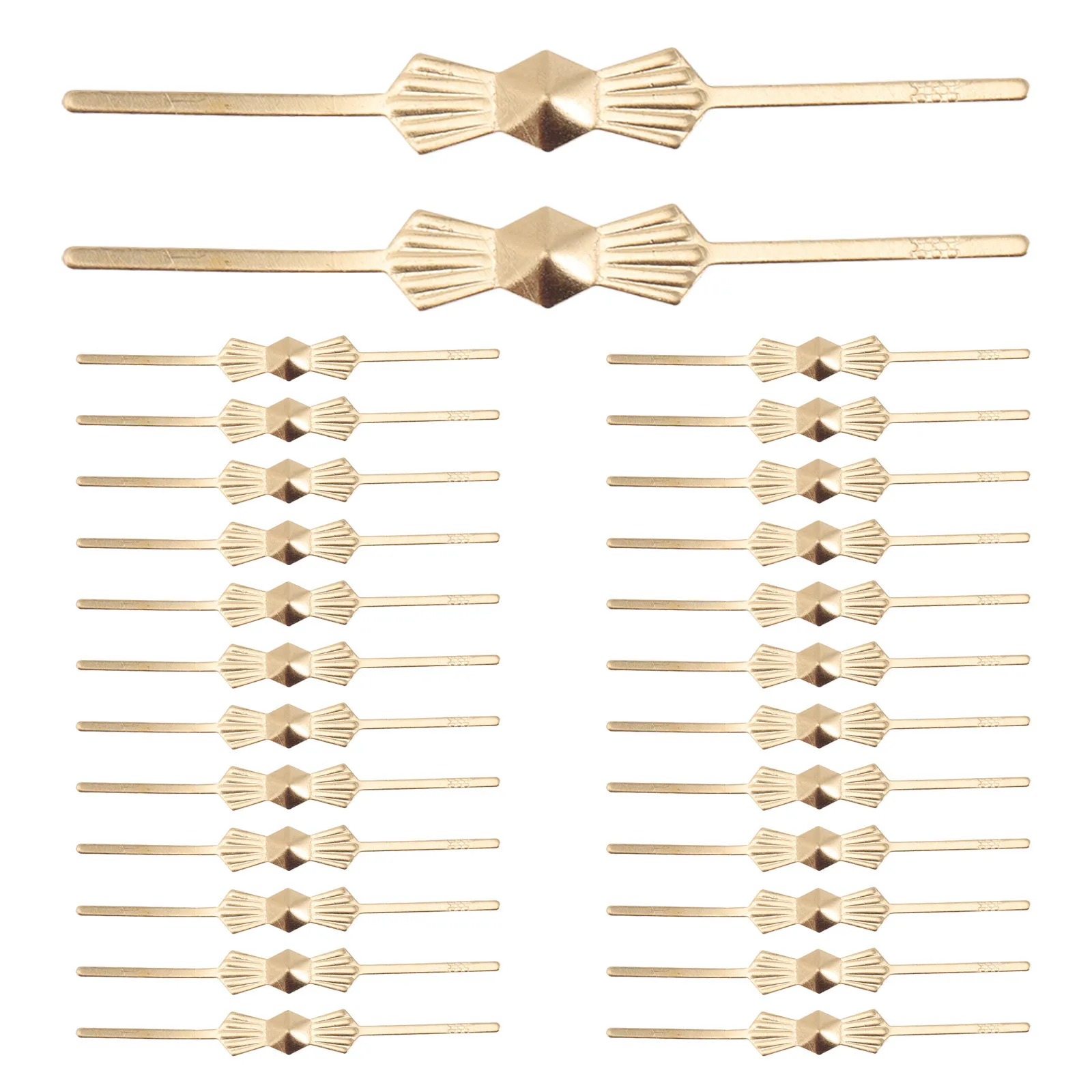 

200Pcs Metal Chandelier Connectors Bowtie Pins for Crystal Beads Wedding Hanging Decoration Parts Chandelier Crystal Connectors