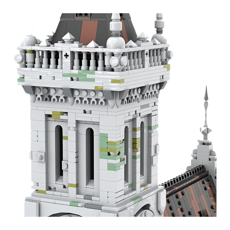 3825 PCS Cathedral Gothic Church MOC Customize Modular Building Block Simple Brick Technology Design DIY Boys Toy Birthday Gift