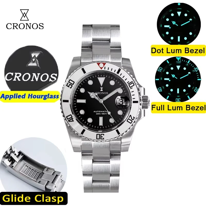 

Cronos L6045 Diver Watches Miyota9015 Automatic Mechanical Watch Luxury Sapphire 200m Waterproof Stainless Steel 40mm Men Watch