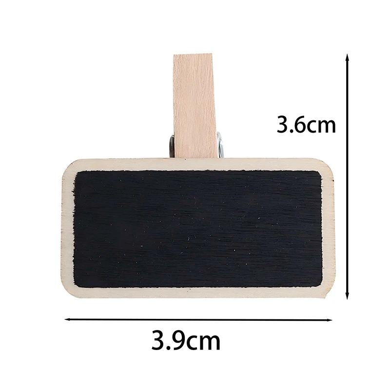 10Pcs Rectangle Display Message Price Tag Mini Wooden Small Blackboard Clips Insert Sign Sticky Note Photo Map Card Memo Clip - view 6