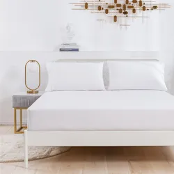 Comfortable Brushed Fitted Sheet for Home Bedroom Decoration Solid Color Bed Skirt Soft Bed Cover for US Asian and Europe Size