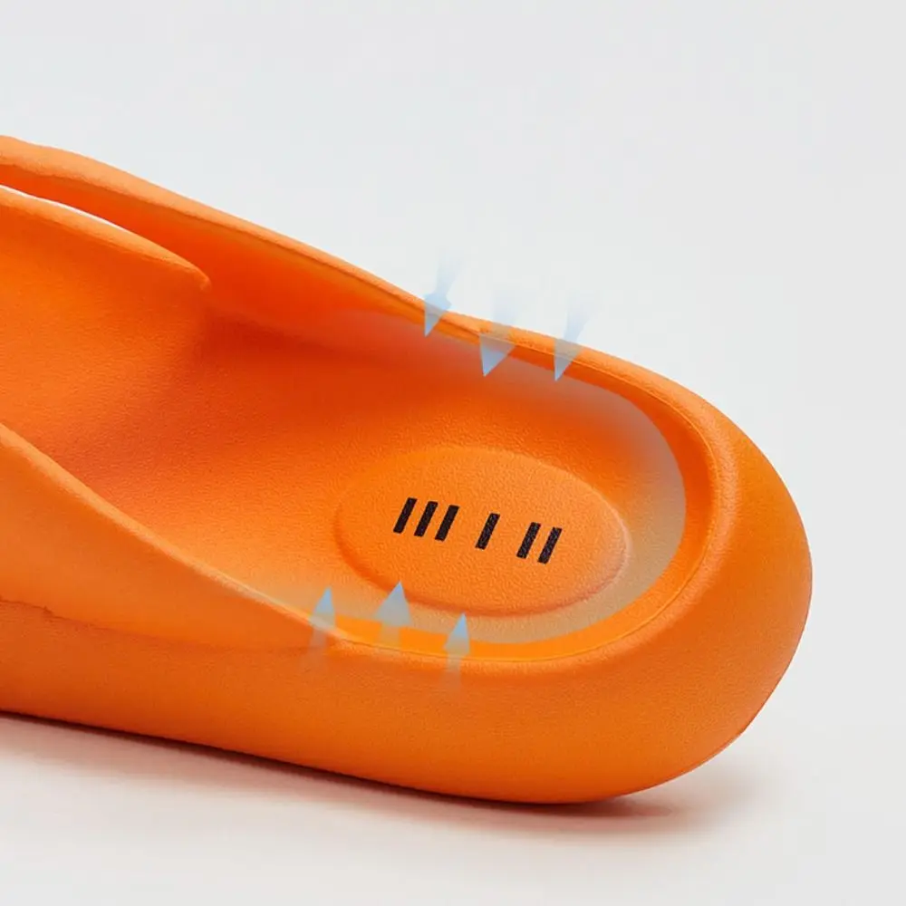 Comfortable Letter Platform Flip Flops EVA Thick Soled Slides Sandals Toe Spring Non-Slip Beach Slippers Bathroom view 4