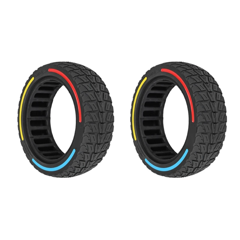 2Pcs 8.5 Inch Scooter Solid Tire 8.5X2.5 Solid Honeycomb Shock Absorption Colorful Compatible For Dualtron Mini Spare Parts