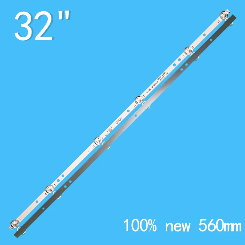 2PCS 6LEDs 3V 560mm For Strips For DIGMA 32-inch 32E9 Hy-A320E9 3356218C06 E331251 C1L029108 STV-LC32ST3001F CC02320D570V12 320L