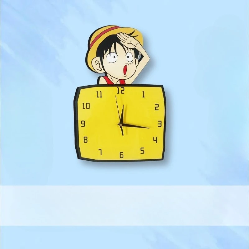 

Personalized One Piece anime peripheral Luffy children's room simple wall clock home creative living room decoration clock gift