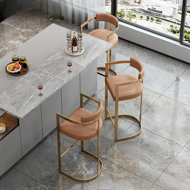 

Bar Banks Chairs Luxury Garden Chair Manicure Designer Kitchen Lightweight Design Breakfast Cafe Taburetes De Bar Make Up High