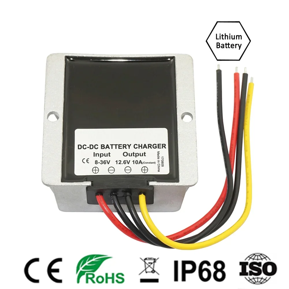 8-36V To 14.5V 12.6V 13.8V 16.8V 10A 15A DC  Automatic Buck Booster Converter Car Smart Battery Charger for Dual Battery System