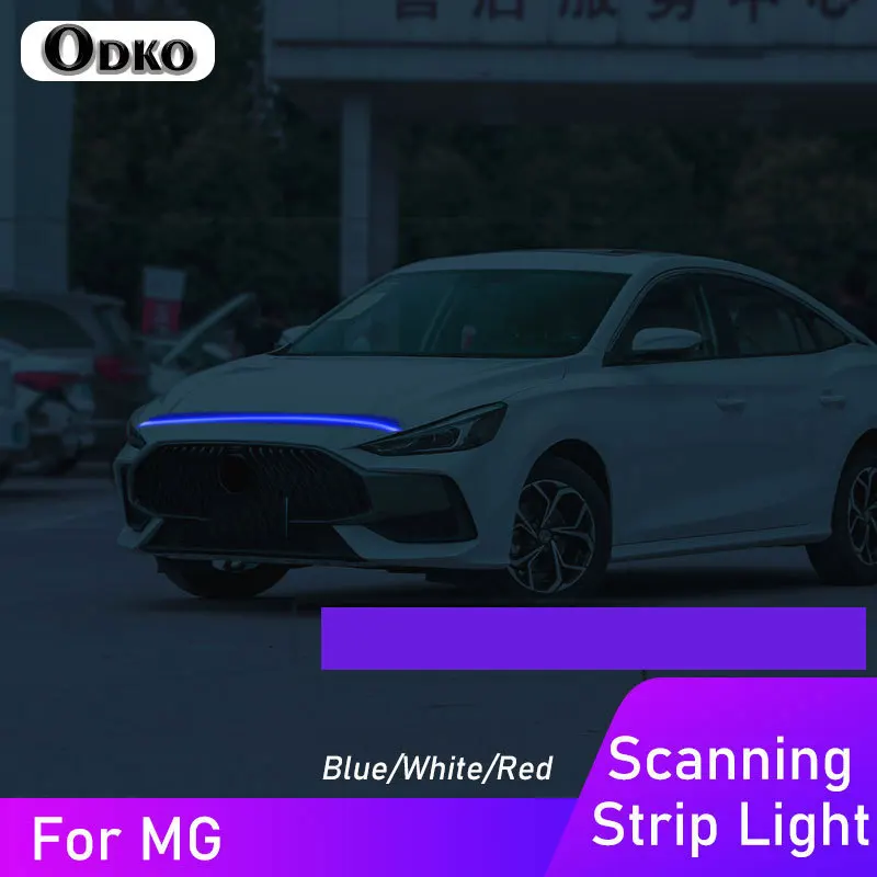 

Светодиодная лента DRL для автомобильного капота для MG HS ZS MG3 MG5 MG6 MG7 12 В, эффект сканирования, аксессуары для дневных ходовых огней