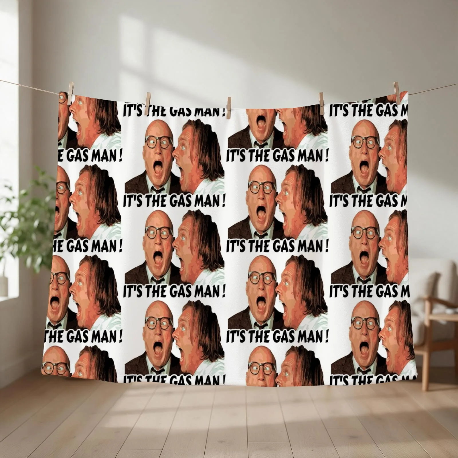 Bottom Ritchie and Eddie - Its The Gas Man Throw Blanket couch cozy soft plush fuzzy picnic outdoor blanket