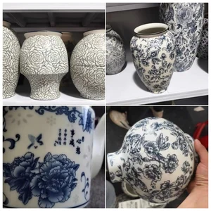 1PC陶器のクリエイティブセラミッククレイグレーズの下の青と白のデカール印刷転送紙DIY陶器手工芸品の着色ツール 10ベストセールス陶器の下着-2