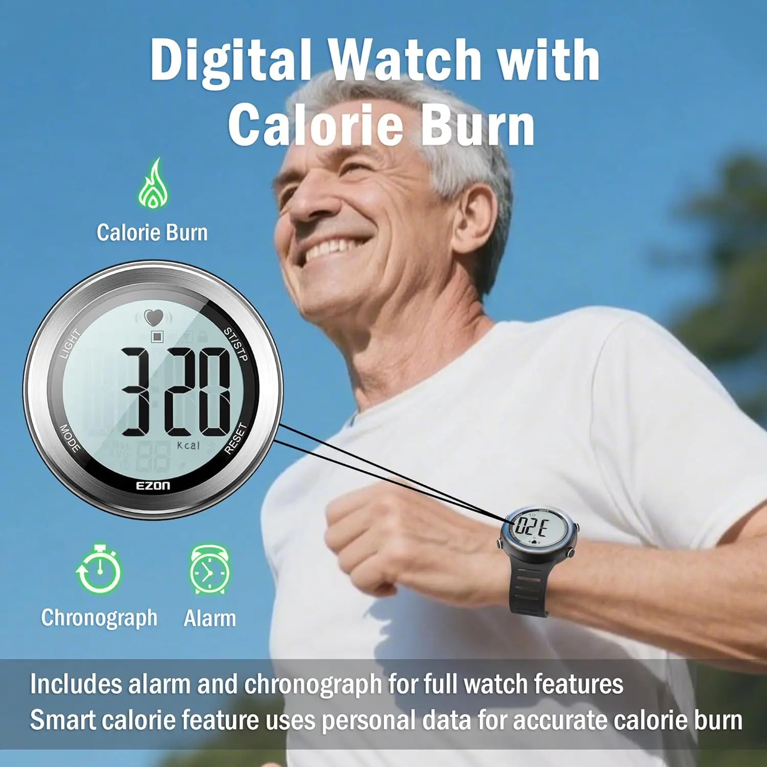Heart Rate Monitor Fitness Equipment Outdoor Running Cycling Sports Digital Watches With Chest Strap