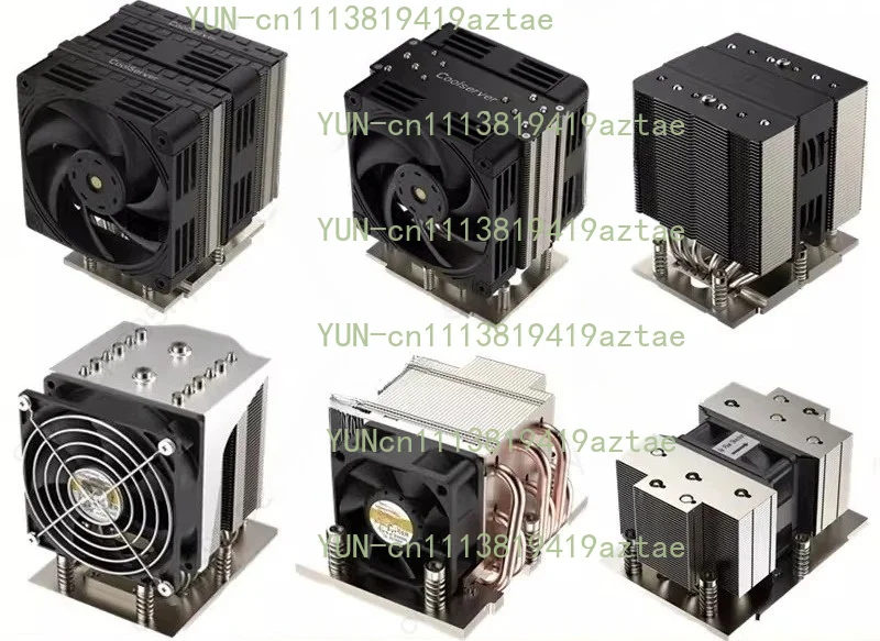 SP5 Server AMD EPYC Tower CPU Cooler with 6 Heat Pipes, 2U Side-blowing Silent Fan, 1U