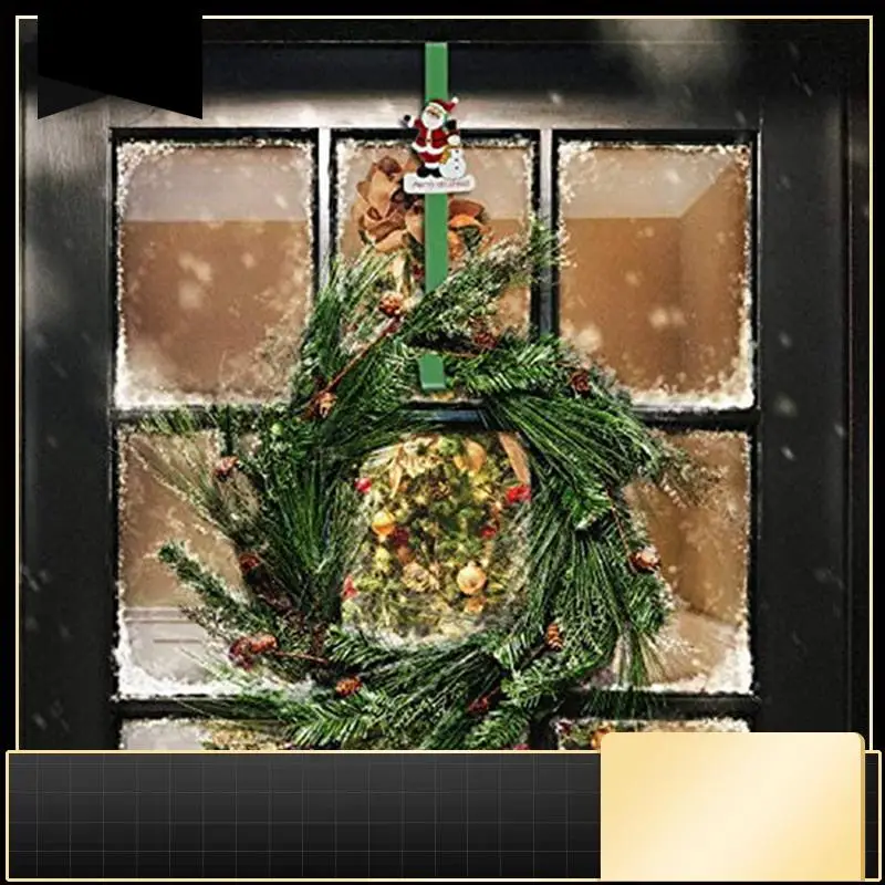 3 قطعة إكليل عيد الميلاد الشماعات كما هو موضح 12 بوصة الكرتون فوق الباب السنانير الشتاء الثلج سانتا ستار الشماعات الباب الأمامي-N37R #1