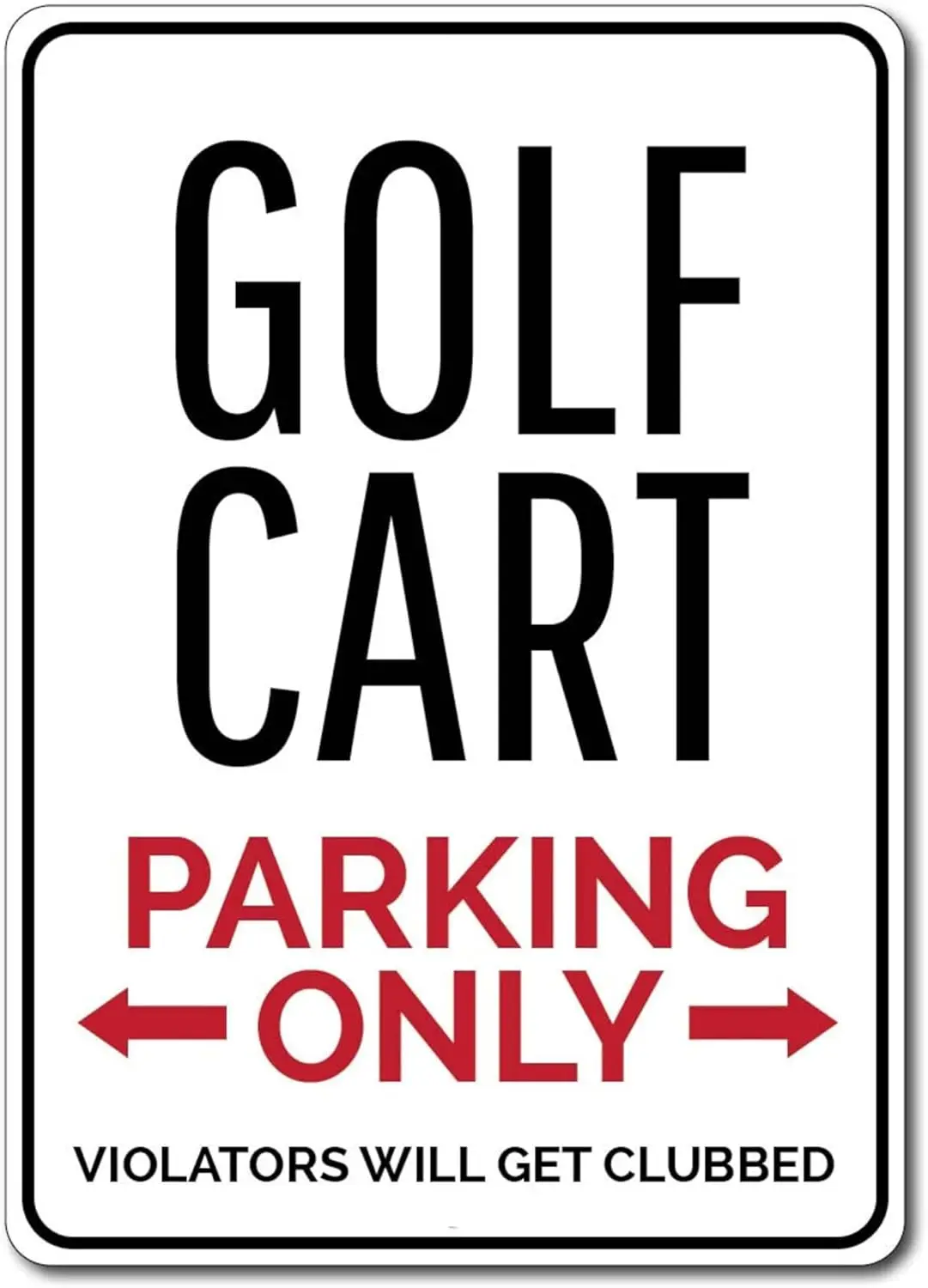 Golf Cart Parking Sign, Golf Lover Gift, Golfing Decor, Golf Cart Sign, Golfer Man Cave Decor, Golf Metal Sign - Quality Metal G