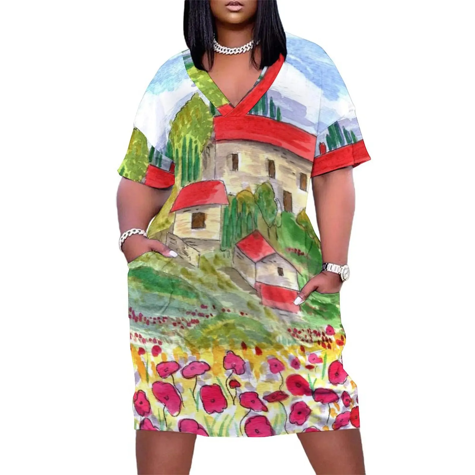 Tuscany Loose Pocket Dress Dresses dress for women summer