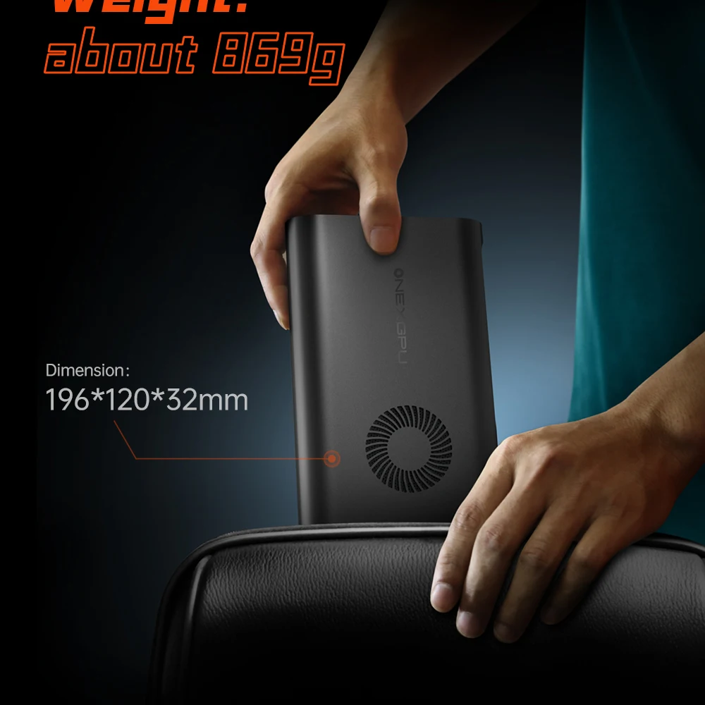 OneXGPU External Graphics Docking Station | AMD Radeon RX 7600M XT 8GB GDDR6 | Oculink & USB4 Mobile eGPU